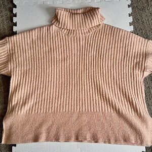 Cozy Pink Turtleneck Sweater